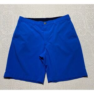 Club Room Mens Performance Golf Shorts Royal Blue Stretch Size 34W Activewear